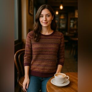 The Limited Fair Isle Knit Sweater | Women’s Small | Multicolor Cozy Fall Winter